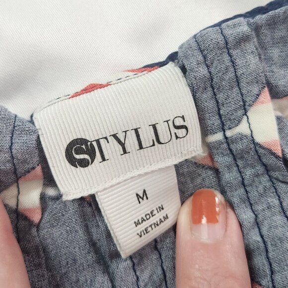 STYLUS Dress Size M Asymmetrical Geo Print Beach Pool Cover Up Blue Red
Lot K - Picture 3 of 5